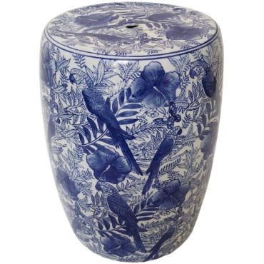 JΚ Home Décor - Σκασπώ Chinoiserie Μπλε 23x23x40cm
