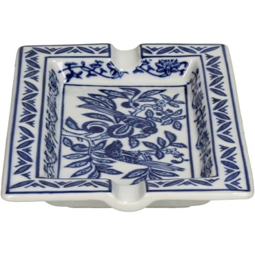 JK Home Décor - Ashtray Porcelain Blue 18x13x2.5cm
