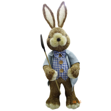 JK Home Décor - Grass Rabbit with Flowers 80cm