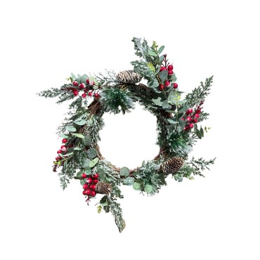 JK Home Décor - Στεφάνι με Κουνουνάρια & Berries 45cm