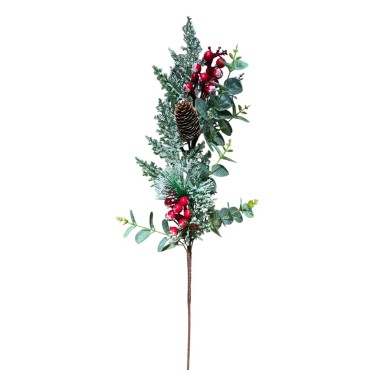 JK Home Décor - Κλαδί με Κουνουνάρια & Berries 82cm