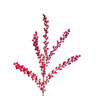 JK Home Décor - Κλαδί Berries Κόκκινο 95cm