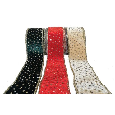 JK Home Décor - Κορδέλα Portabella σε Μπεζ 6.7cm x 4.5m