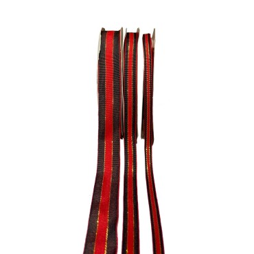 JK Home Décor - Κορδέλα Green Red Christmas 2.3cm x 23m