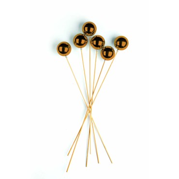JK Home Décor - Στικ Μπάλα Μπρονζέ S/6 6x45cm
