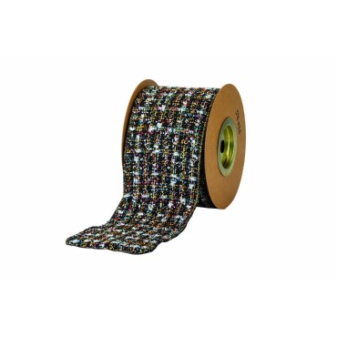 JK Home Décor - Κορδέλα Rustic With Brillante 10cmx4.5m Μαύρη