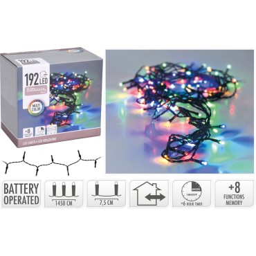 JΚ Home Décor - Λαμπάκια Snake Multi 192LΕD