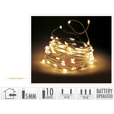 JΚ Home Décor - Silverwire 10LED WW BO Εσωτερικού Χώρου CR2032