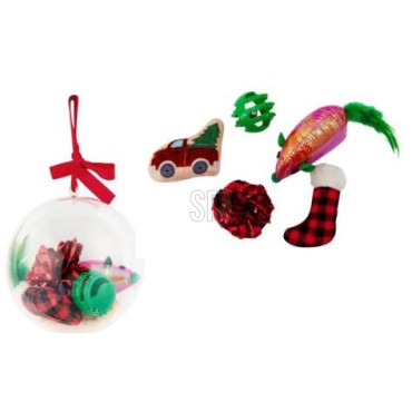 JK Home Décor - Cat Toys S/5 In Ornament Ball
