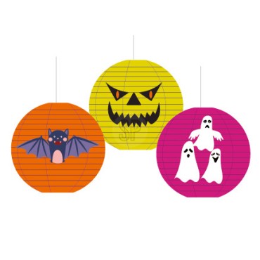 JΚ Home Décor - Φανάρι Φωτιζόμενο Halloween 25cm S/3