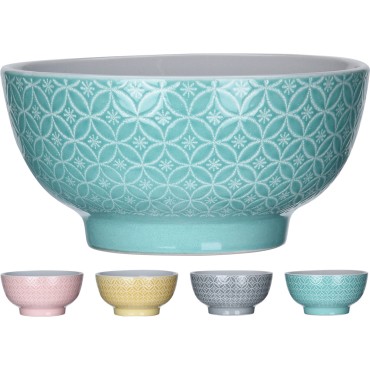JK Home Décor - Bowl Stoneware 415ml 4ASS