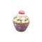 JK Home Décor - Κουτί Μεταλλικό Cupcake Ροζ 9x9cm 2Σχδ