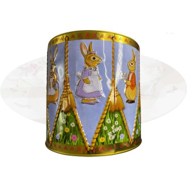 JK Home Décor - Metal Box With Bunny 14x14cm