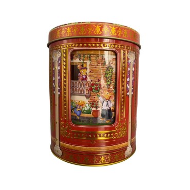 JK Home Décor - Metal Box Carousel Red 23x21cm