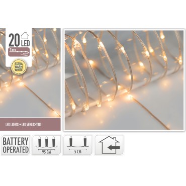 JΚ Home Décor - Λαμπάκια Εύκαμπτο Καλώδιο Διάφανο WW 20LΕD