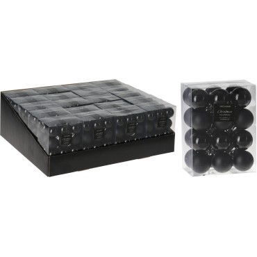 JΚ Home Décor - Μπάλες Πλαστικές Mαύρες 3cm S/24
