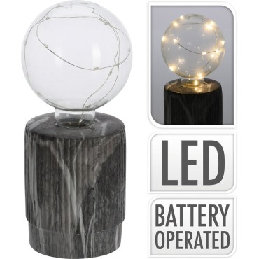 JK Home Décor - Lamp Glass Bulb Concrete Stand