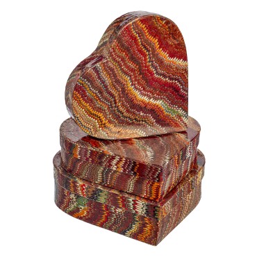JK Home Décor - Box Paper Heart Brown