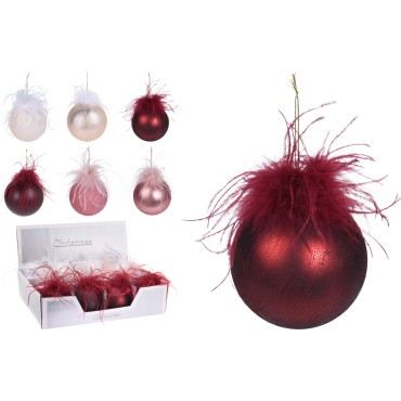 JΚ Home Décor - Μπάλα Γυάλινη με Φτερά 10cm