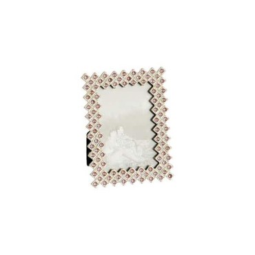 JΚ Home Décor - Κορνίζα με Ροζ Πέτρες 7x9cm