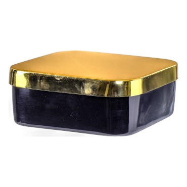 JK Home Décor - Storage Box 13cm Square Black