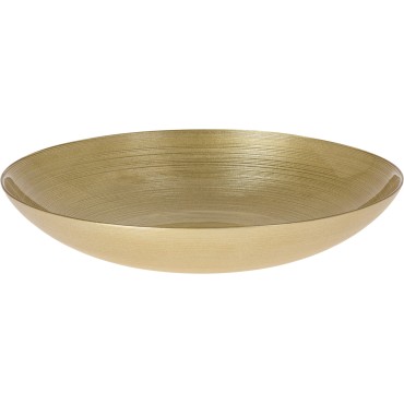 JK Home Décor - Bowl Glass 30cm Gold Colour