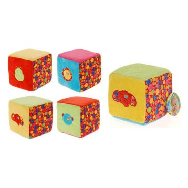 JΚ Home Décor - Παιδικός Κύβος Λούτρινος 4Σχδ 12x12cm