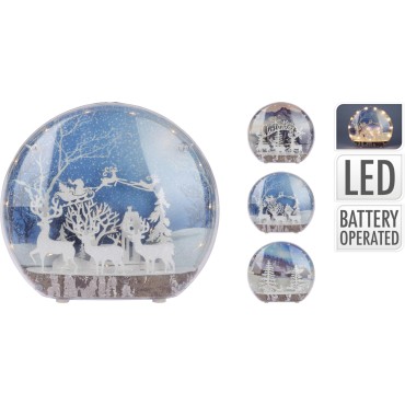 JK Home Décor - Dome Oval Wooden Deco LED 40cm