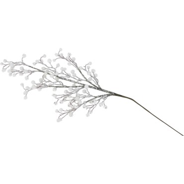 JK Home Décor - Branch with Berries White 79cm
