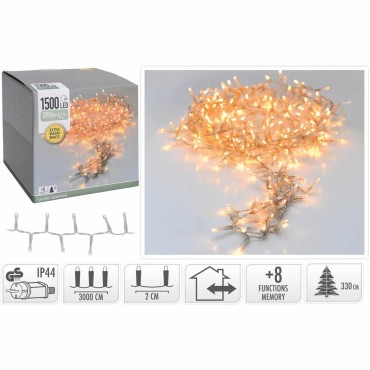 JΚ Home Décor - Λαμπάκια Microcluster Διάφανο EWW 1500LΕD