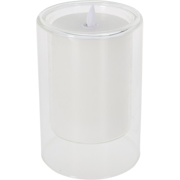 JK Home Décor - LED Candle in Glass Candle