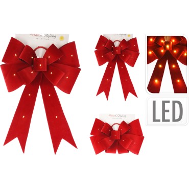 JK Home Décor - Bow with LED 60cm Red