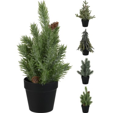 JK Home Décor - Small Xmas Tree 22cm 4ASS