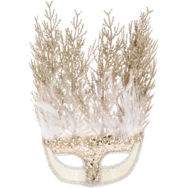 JK Home Décor - Mask with Feathers Gold