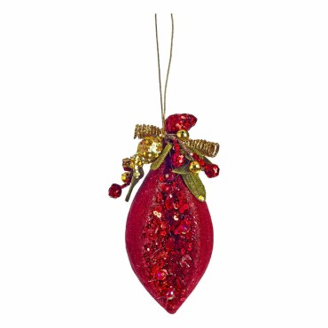 JΚ Home Décor - Στολίδι Δάκρυ Κόκκινο 16cm