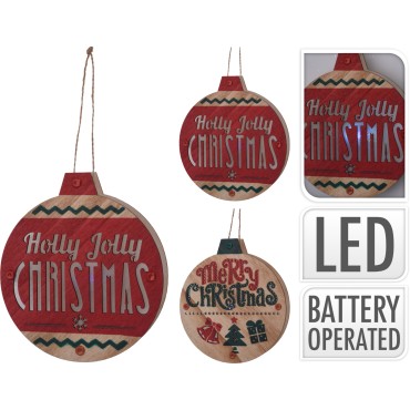 JK Home Décor - Hanging Xmas Ball with LED 15cm