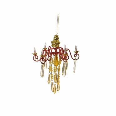 JΚ Home Décor - Στολίδι Πολυέλεος Κόκκινο 20cm
