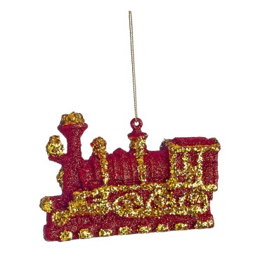 JΚ Home Décor - Στολίδι Τρένο Κόκκινο 12cm