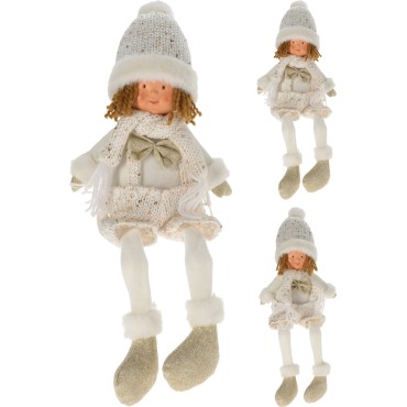 JK Home Décor - Boy & Girl Sitting 45cm 2ASS
