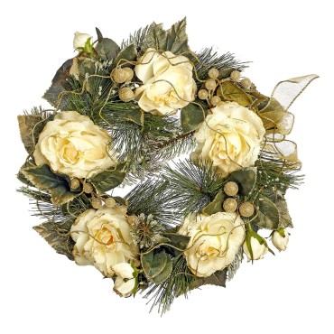 JK Home Décor - Cream Christmas  Wreath