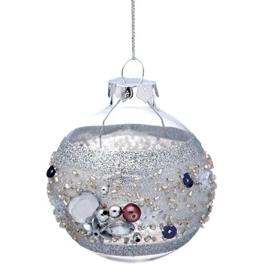 JΚ Home Décor - Μπάλα Γυάλινη Διάφανη 7cm S/3