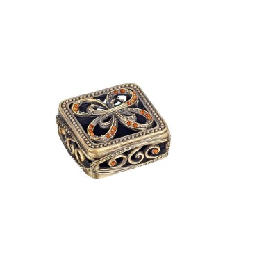 JK Home Décor - Jewellery Box Pewter 6x3cm