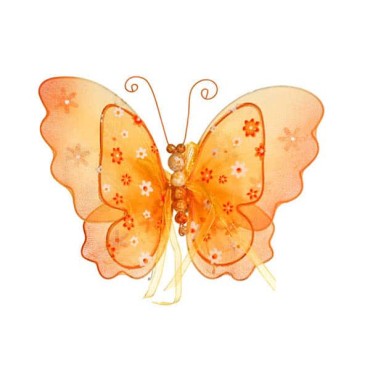 JK Home Décor - Butterfly Orange 12x10cm