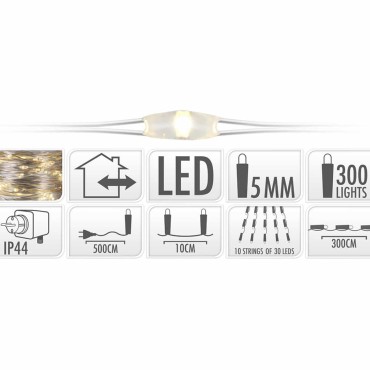 JΚ Home Décor - Silverwire 300LED WW Bροχή Εσωτερικού Χώρου IP44