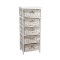 JΚ Home Décor - Ξύλινη Συρταριέρα Λευκή 5-Συρτάρια 42x32x100cm
