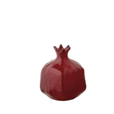JΚ Home Décor - Ρόδι Κεραμικό Κόκκινο 12x12cm