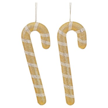 JΚ Home Décor - Μπαστουνάκια Χρυσό-Σαμπανιζέ S/2 33cm