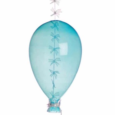 JK Home Décor - Balloon Glass Blue 11x19cm