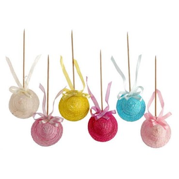 JK Home Décor - Stick with Hats Decorative S/6 18cm