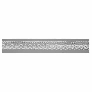 JK Home Décor - Ribbon Lace Cotton White 4cmx10m
